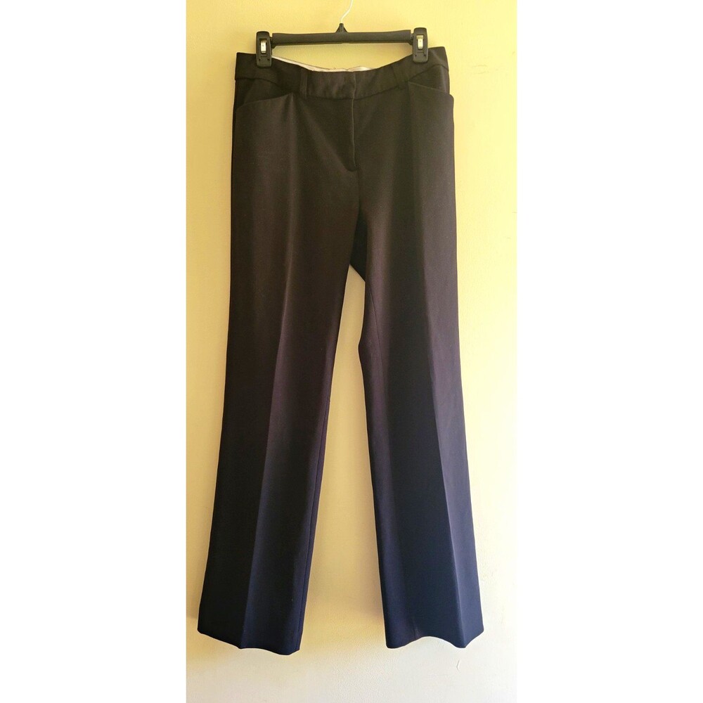 Barneys New York Women's Black Pleated Twill Dress Pants Straight Leg Size 8